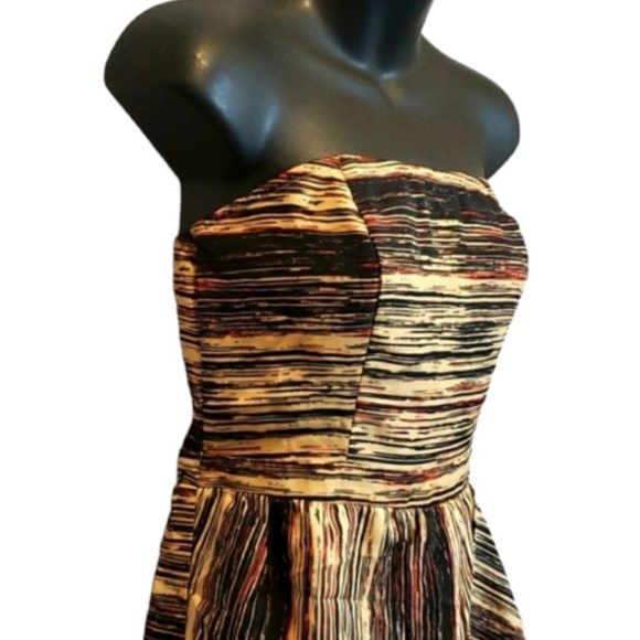 Vintage 90s Y2K Volcom Mini dress strapless Bustier ruffled Skater Grunge L - Picture 1 of 11